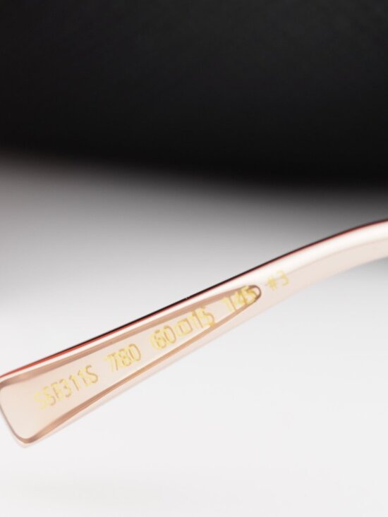 Salvatore Ferragamo SF311S 780 Square Rimless Sunglasses - Gold / Brown main image 9